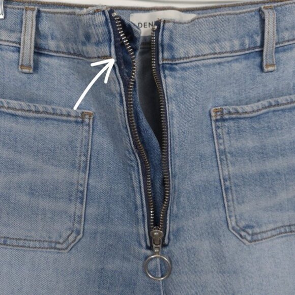 Aritzia DENIM FORUM THE JUST PEACHY STRAIGHT Jeans Size 28 ORGANIC COTTON - Picture 10 of 13